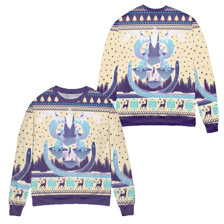 Auryn The Neverending Story Pine Tree Pattern Ugly Christmas Sweater ? Usalast