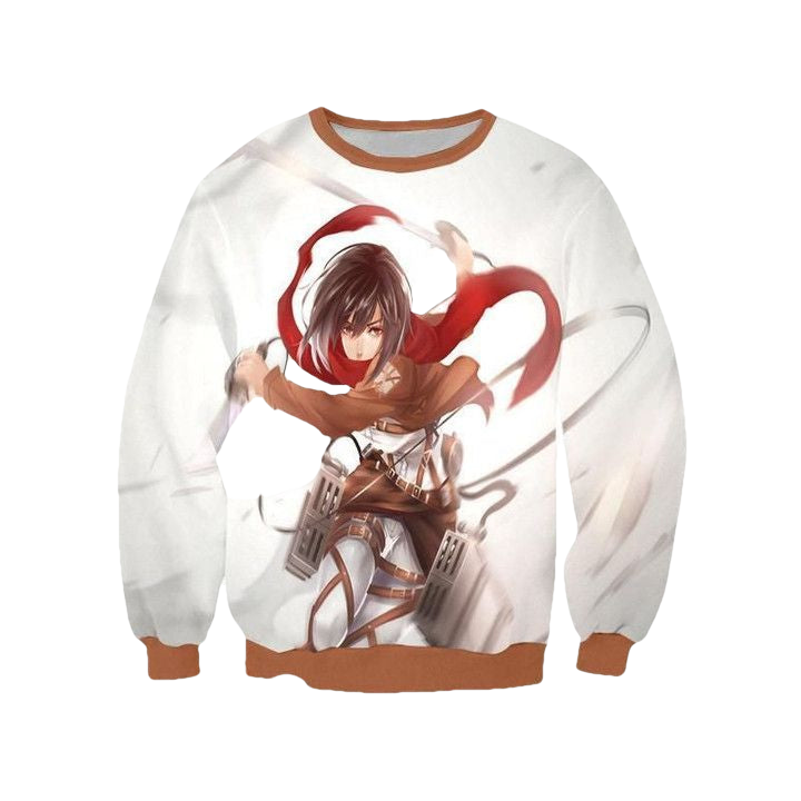 Attack On Titan Sweater ? Mikasa Ackerman In Her Omni 3D Printed Sweater ? Usalast