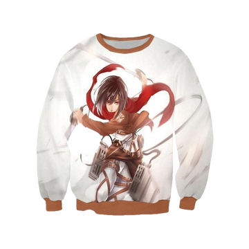 Attack On Titan Sweater ? Mikasa Ackerman In Her Omni 3D Printed Sweater ? Usalast