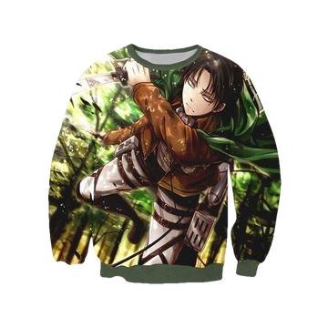 Attack On Titan Sweater ? Levi Soaring Through The Forest 3D Printed Sweater ? Usalast