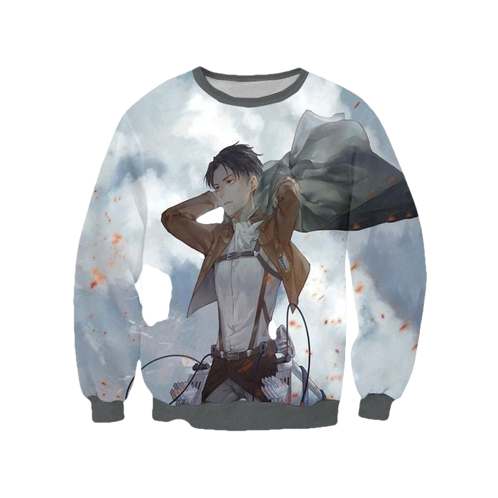 Attack On Titan Sweater ? Levi In Scout Regiment Uniform 3D Printed Sweater ? Usalast