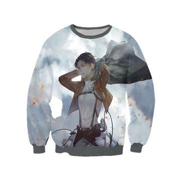 Attack On Titan Sweater ? Levi In Scout Regiment Uniform 3D Printed Sweater ? Usalast