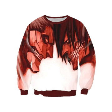 Attack On Titan Sweater ? Armored Titan Versus Eren Yeager Titan 3D Printed Sweater ? Usalast
