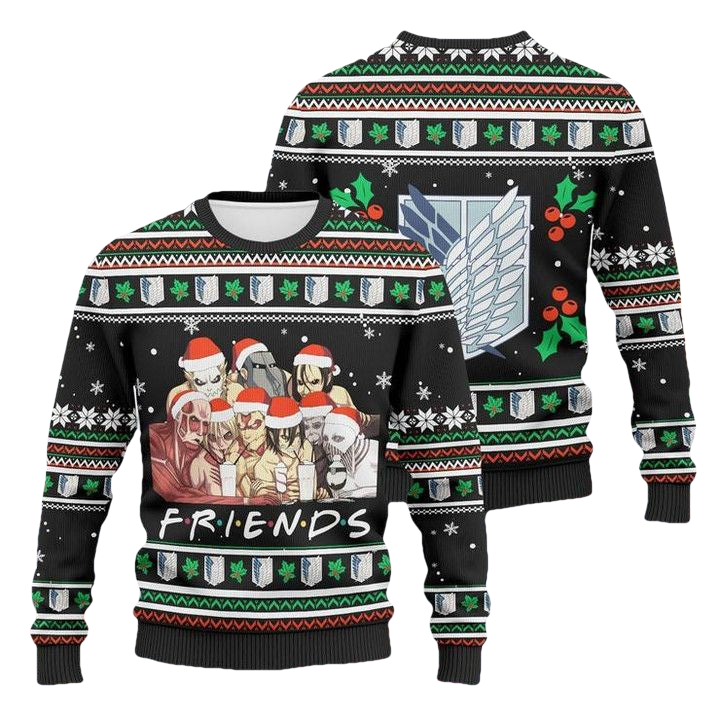 Attack On Titan Friend Unisex Wool Sweater Christmas Gift ? Usalast