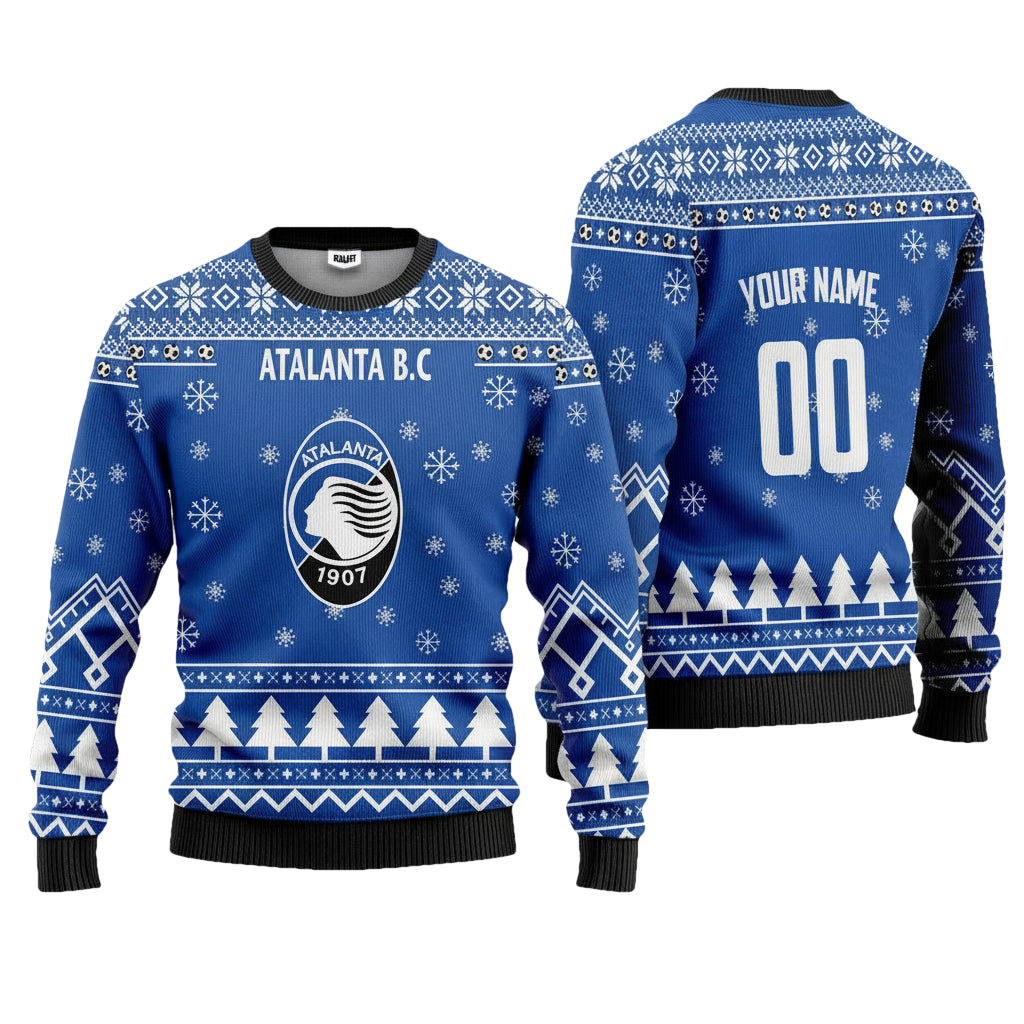 Atalanta B.C Personalized Ugly Christmas Sweater Blue Version ? Usalast