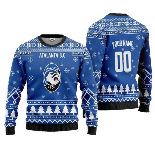 Atalanta B.C Personalized Ugly Christmas Sweater Blue Version ? Usalast