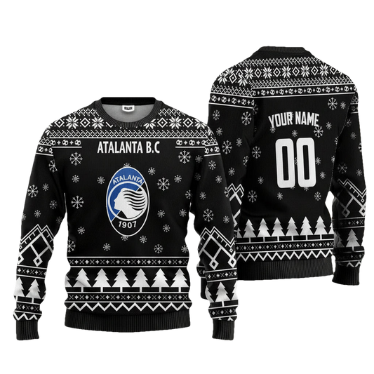 Atalanta B.C Personalized Ugly Christmas Sweater Black Version ? Usalast