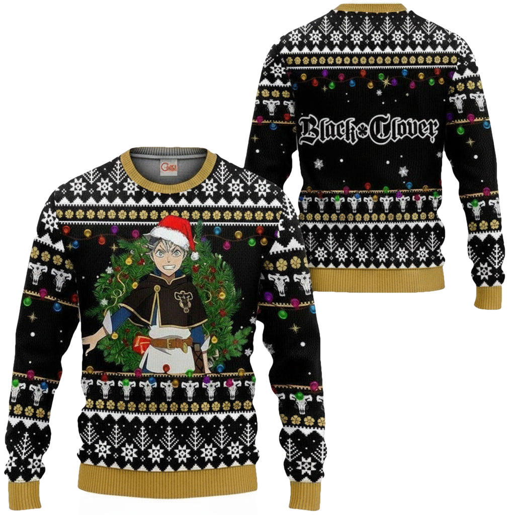 Asta Ugly Christmas Sweater And Hoodie Black Clover Anime Xmas Gift ? Usalast
