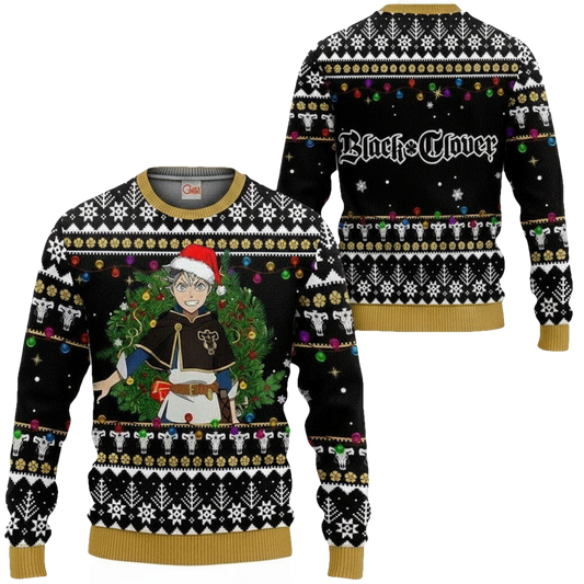Asta Ugly Christmas Sweater And Hoodie Black Clover Anime Xmas Gift ? Usalast
