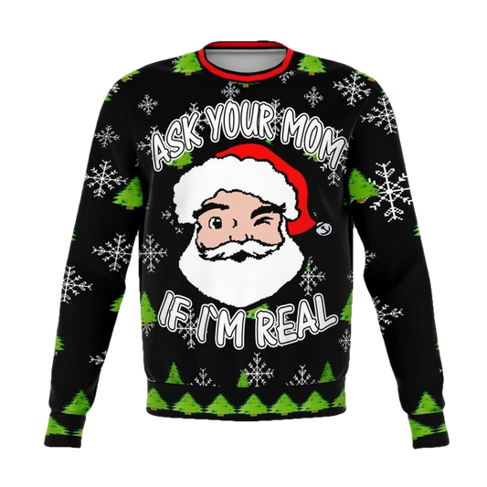 Ask Your Mom If Im Real Dank Meme 2022 Design 3d Ugly Christmas Sweater ? Usalast