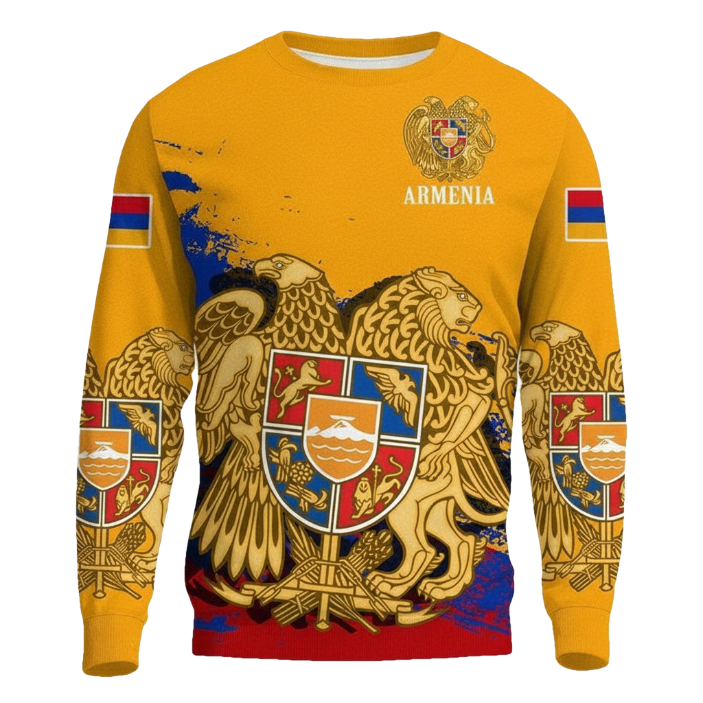 Armenia Special Sweater ? Yellow Version Knitted Long-Sleeved Sweater A7 ? Usalast