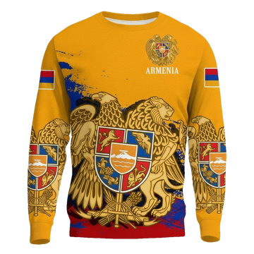 Armenia Special Sweater ? Yellow Version Knitted Long-Sleeved Sweater A7 ? Usalast