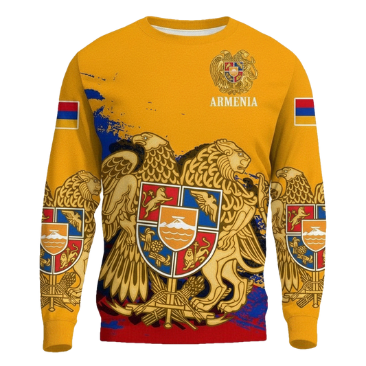 Armenia Special Sweater ? Yellow Version Knitted Long-Sleeved Sweater A7 ? Usalast
