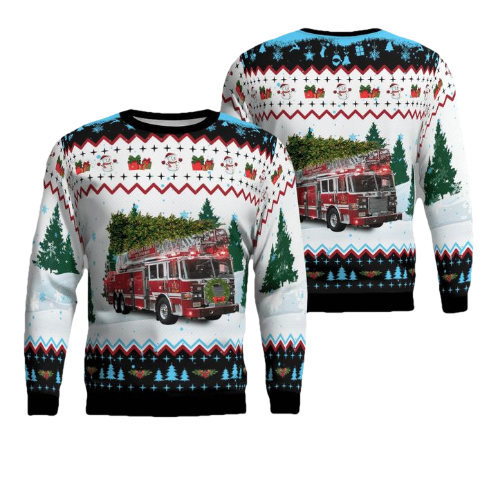 Arlington County Fire Department Christmas AOP Sweater ? Usalast