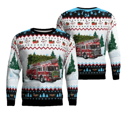 Arlington County Fire Department Christmas AOP Sweater ? Usalast