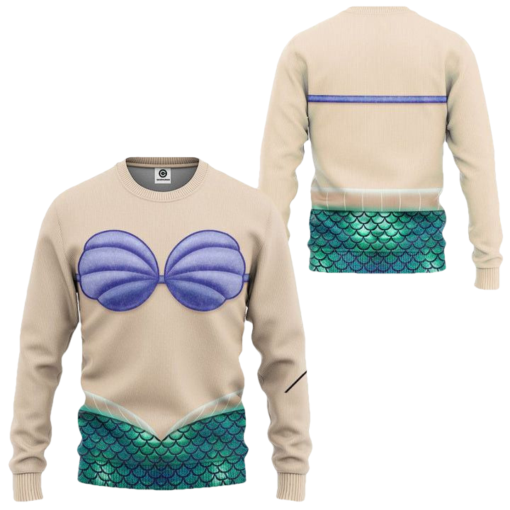 Ariel The Little Mermaid Costume Disney Ugly Christmas Sweater ? Usalast