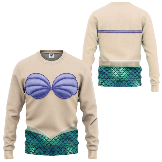 Ariel The Little Mermaid Costume Disney Ugly Christmas Sweater ? Usalast
