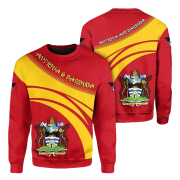 Antigua And Barbuda Coat Of Arms Sweater Cricket Style J5W ? Usalast