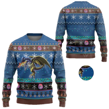 Anime Yu Gi Oh Five Headed Dragon Christmas Sweater ? Usalast