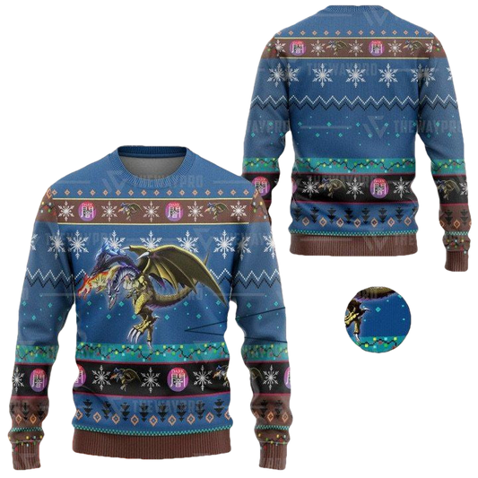 Anime Yu Gi Oh Five Headed Dragon Christmas Sweater ? Usalast