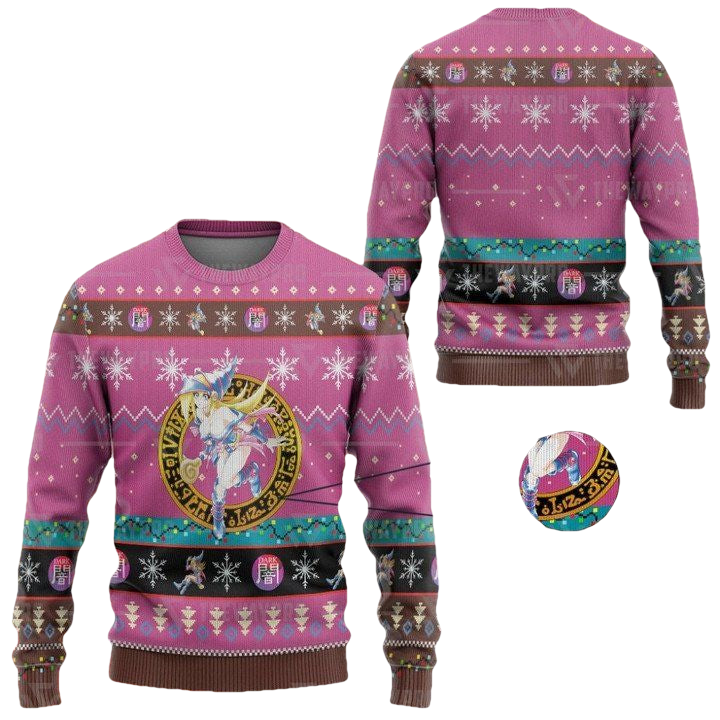 Anime Yu Gi Oh Dark Magician Girl Christmas Sweater ? Usalast