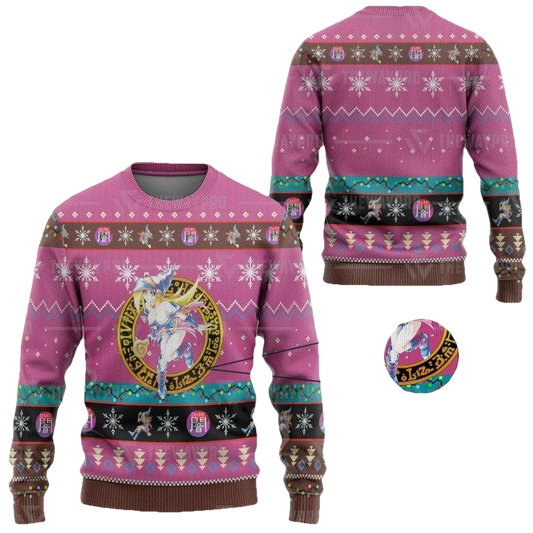 Anime Yu Gi Oh Dark Magician Girl Christmas Sweater ? Usalast