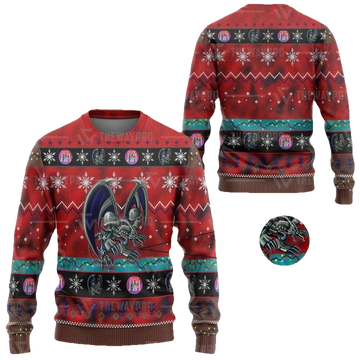 Anime Yu Gi Oh Black Skull Dragon Christmas Sweater ? Usalast