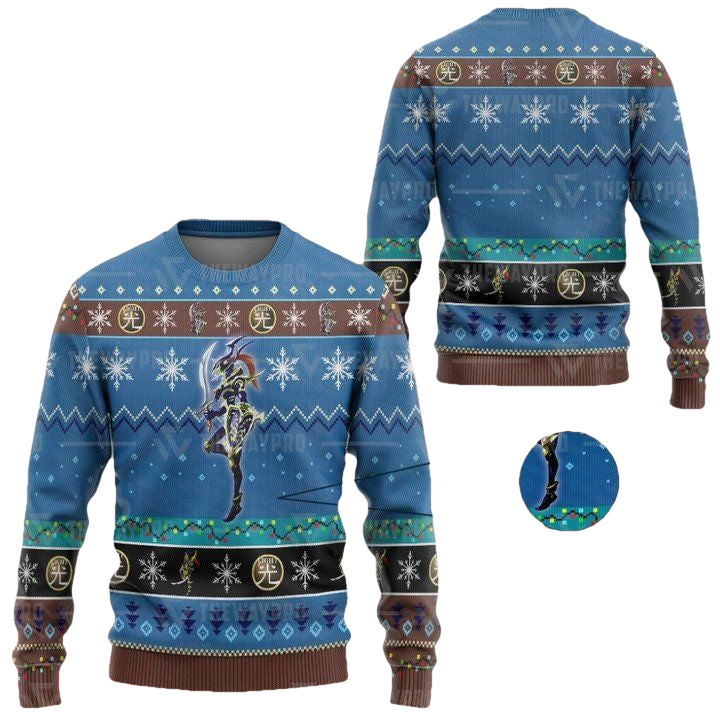 Anime Yu Gi Oh Black Luster Soldier Christmas Sweater ? Usalast