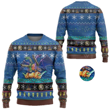 Anime Yu Gi Oh Abc Dragon Buster Christmas Sweater ? Usalast