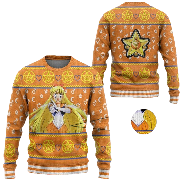 Anime Sailor Moon Venus Christmas Sweater ? Usalast