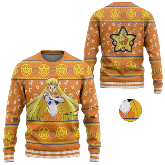 Anime Sailor Moon Venus Christmas Sweater ? Usalast
