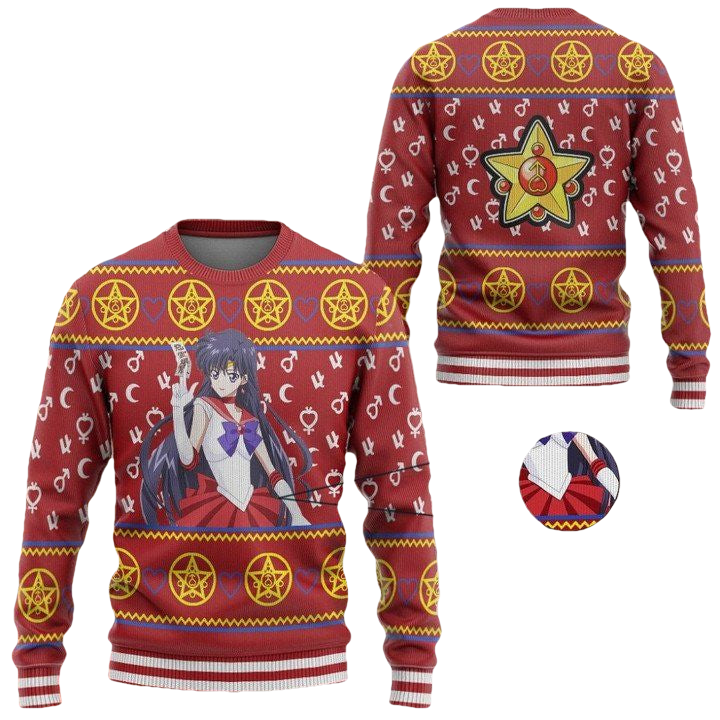 Anime Sailor Moon Mars Christmas Sweater ? Usalast