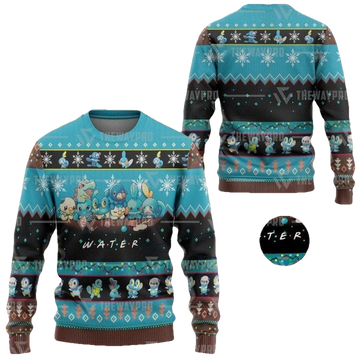 Anime Pokemon Water Christmas Sweater ? Usalast