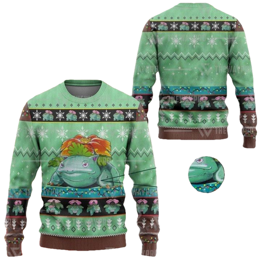 Anime Pokemon Venusaur Christmas Sweater ? Usalast