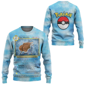Anime Pokemon Thicc Blastoise Christmas Sweater ? Usalast