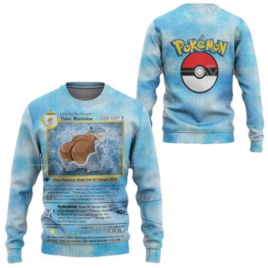 Anime Pokemon Thicc Blastoise Christmas Sweater ? Usalast