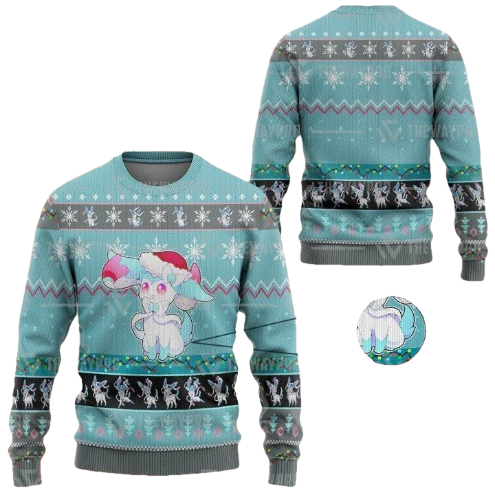 Anime Pokemon Sylveon Christmas Sweater ? Usalast