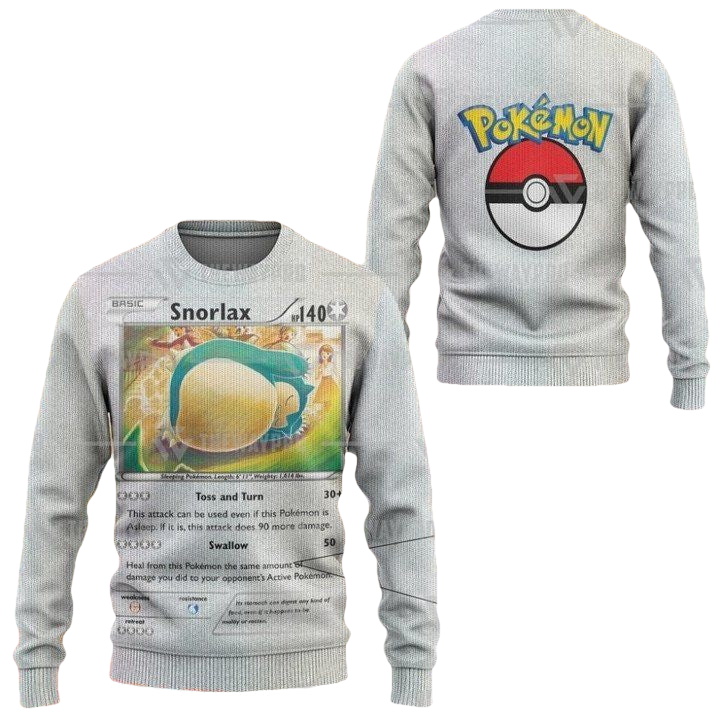 Anime Pokemon Snorlax Christmas Sweater ? Usalast