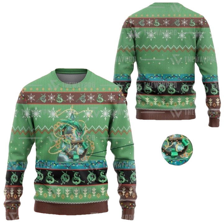 Anime Pokemon Rayquaza Christmas Sweater ? Usalast