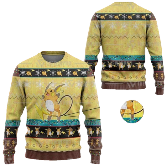 Anime Pokemon Raichu Christmas Sweater ? Usalast