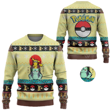Anime Pokemon Pikuto Christmas Sweater ? Usalast