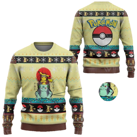 Anime Pokemon Pikuto Christmas Sweater ? Usalast