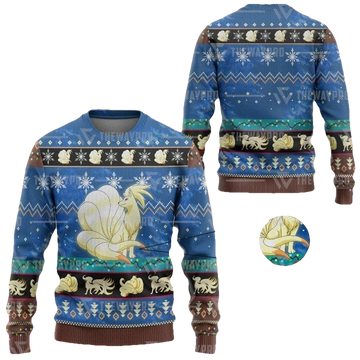 Anime Pokemon Ninetales Christmas Sweater ? Usalast