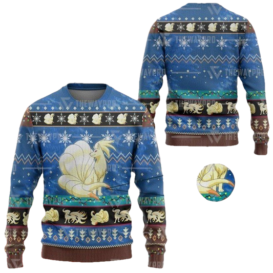 Anime Pokemon Ninetales Christmas Sweater ? Usalast