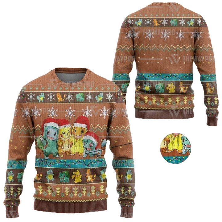 Anime Pokemon Merry Christmas Christmas Sweater ? Usalast