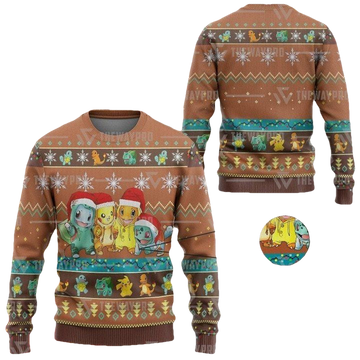 Anime Pokemon Merry Christmas Christmas Sweater ? Usalast