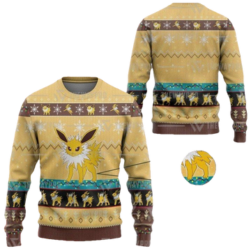 Anime Pokemon Jolteon Christmas Sweater ? Usalast