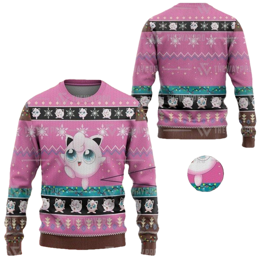 Anime Pokemon Jigglypuff Christmas Sweater ? Usalast