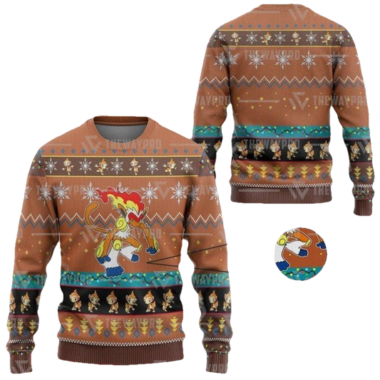 Anime Pokemon Infernape Christmas Sweater ? Usalast