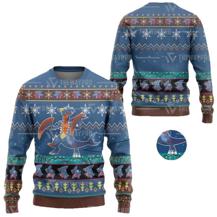 Anime Pokemon Garchomp Christmas Sweater ? Usalast